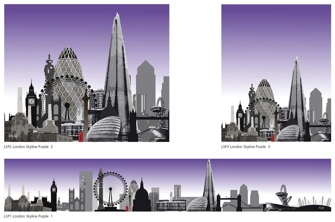 London Skylines Printed on Glass